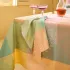 Serviette pur coton 205 g/m² motif jacquard rose jaune Mille empreintes pastel