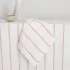 Napkin 100% cotton prewashed jacquard pattern white orange Rimini terracotta