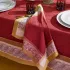 Serviette pur coton motif jacquard rouge Alexandria rubis