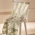 Table runner linen & cotton prewashed 150 gsm printed beige Bambous parchemin