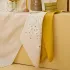 Napkin linen & cotton prewashed 150 gsm printed yellow beige Daisy chanvre
