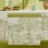 Chemin de table pur coton antitache 220 g/m² motif jacquard vert Le sud vert