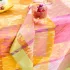 Napkin 100% cotton 220 gsm jacquard pattern pink green Mille sources berlingot