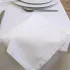 Serviette pur coton motif jacquard blanc Signature blanc