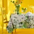 Table runner linen & cotton prewashed 150 gsm printed multicolor Nenuphars parchemin