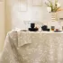 Serviette reine baumwolle jacquard-muster beige Mille ginkos naturel