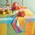 Serviette reine baumwolle jacquard-muster orange blau gelb Mille vagues exotique