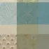 Napkin 100% cotton jacquard pattern blue beige Mille zen ecume