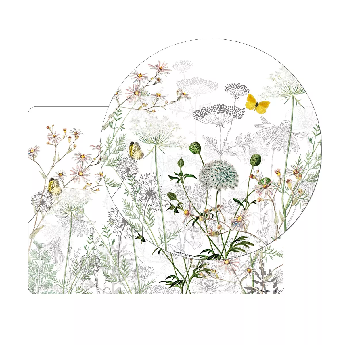 Set vinyle 860 g/m² imprimé jaune gris Escapades magiques blanc