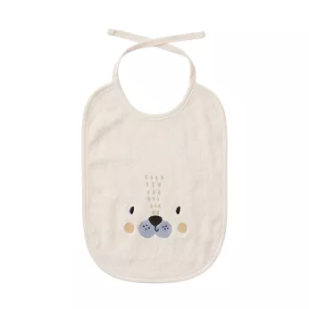 Lätzchen kinder reine baumwolle 420 g/m² bestickt gelb beige Petit lion angora