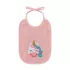 Bavoir enfant pur coton 420 g/m² brodé rose Petite licorne rose