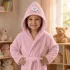 Peignoir enfant enfant pur coton 420 g/m² brodé rose Petite renarde rose