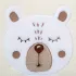 Muster kinder reine baumwolle bestickt beige Petit ours angora