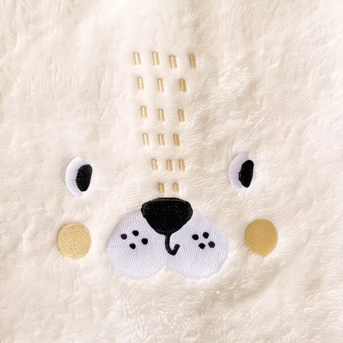 Muster kinder reine baumwolle bestickt beige Petit lion angora