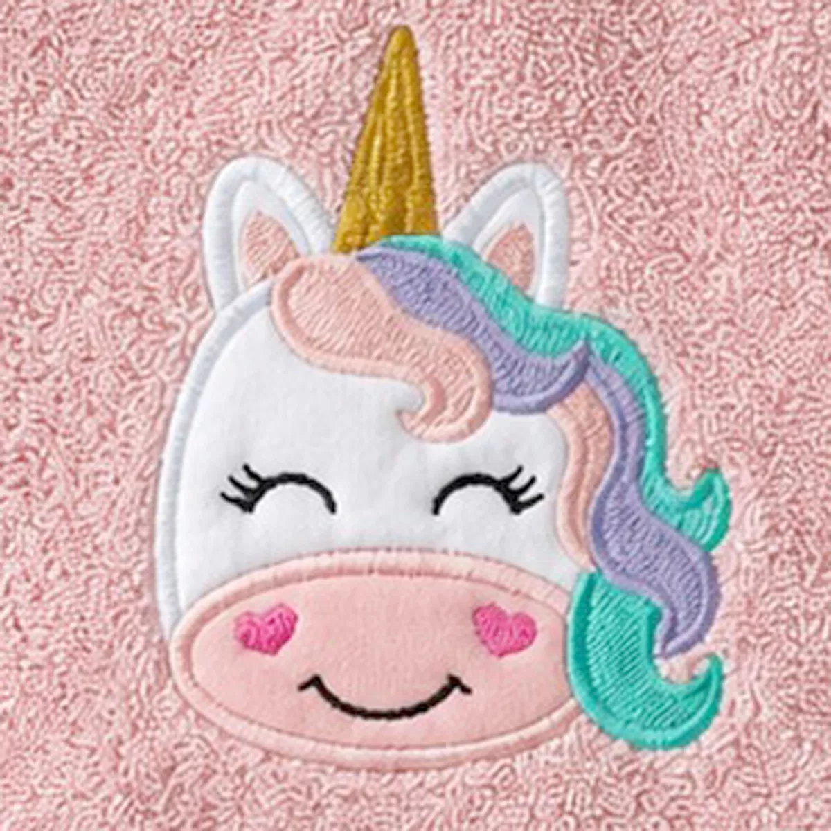 Muster kinder reine baumwolle bestickt rosa Petite licorne rose