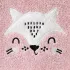 Modèle enfant pur coton brodé rose Petite renarde rose