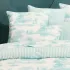 Pillowcase cotton percale 115 gsm printed blue Poesie aqua