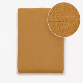 Drap plat gaze de coton lavé uni jaune Malia curry
