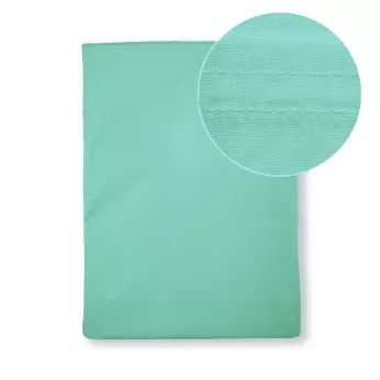 Drap plat percale de coton uni bleu La percale bleu aqua