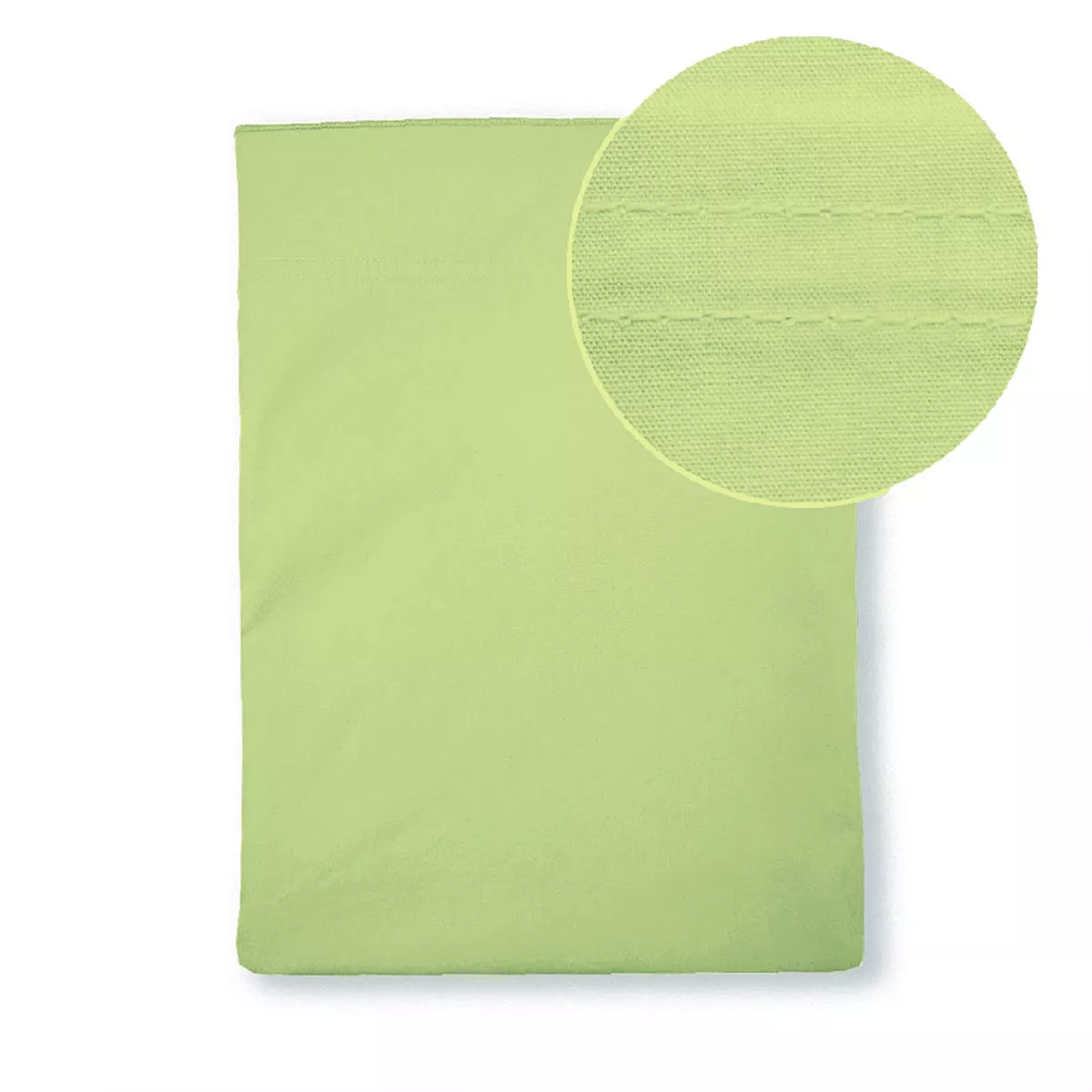 Flat sheet cotton percale plain green La percale vert amande