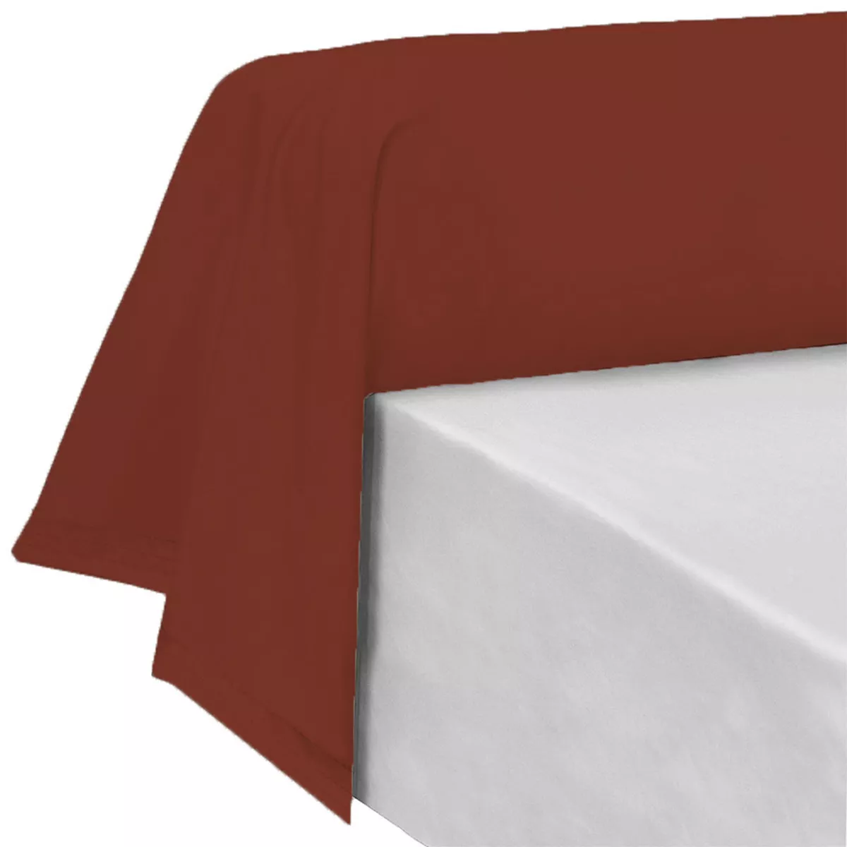 Schlummerrolle baumwollperkal uni rot La percale francaise grenat