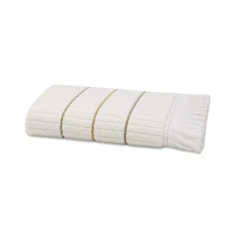 Bath towel 100% cotton 580 gsm tissé teint rayé yellow green Farniente pissenlit