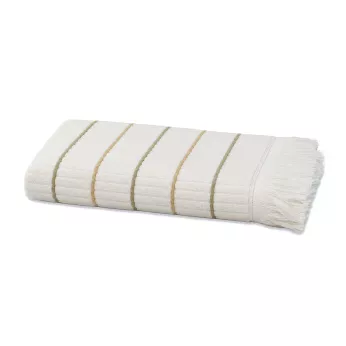 Duchtuch reine baumwolle 580 g/m² tissé teint rayé gelb grün Farniente pissenlit