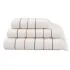 Linge de bain pur coton tissé teint rayé bordeaux marine Farniente tangerine