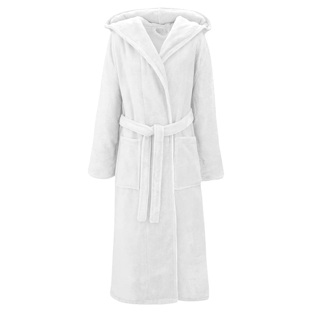 Bademantel baumwollmischung 300 g/m² uni weiß Teddy blanc