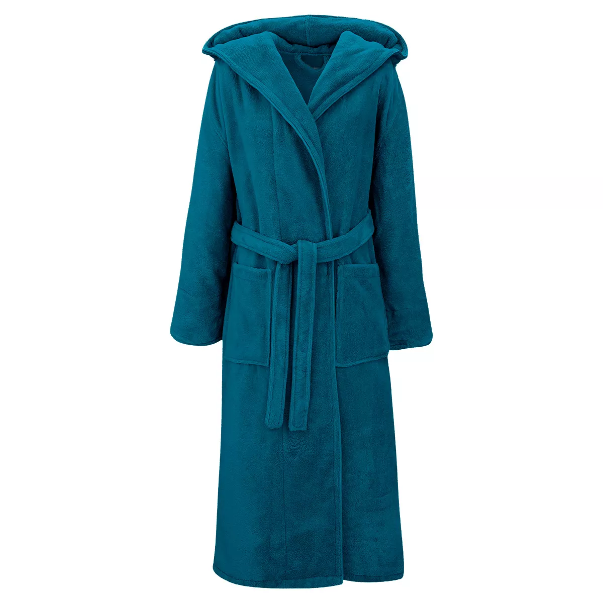 Bademantel baumwollmischung 300 g/m² uni blau Teddy canard