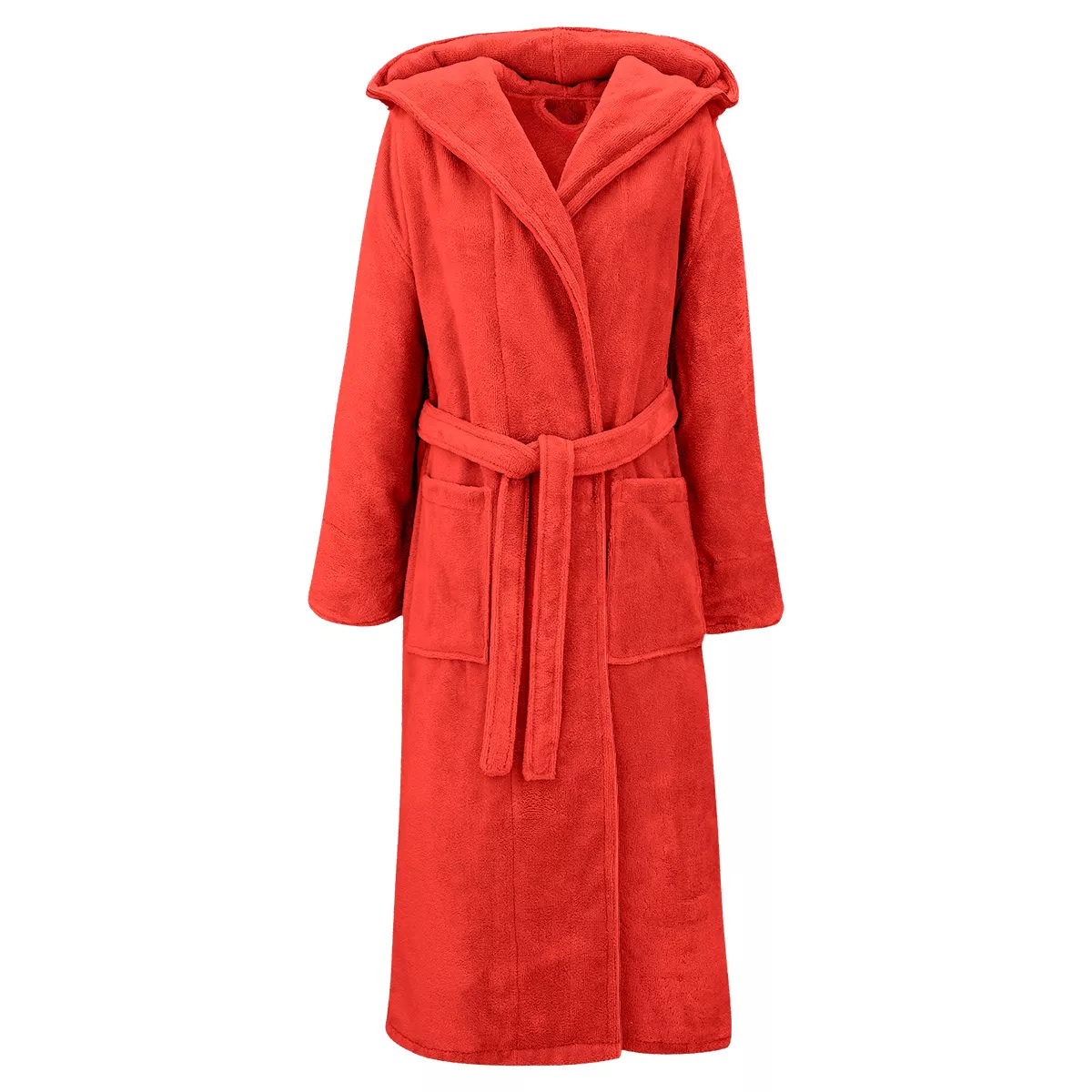 Bademantel baumwollmischung 300 g/m² uni orange Teddy corail