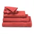 Linge de bain pur coton uni rose Elea corail