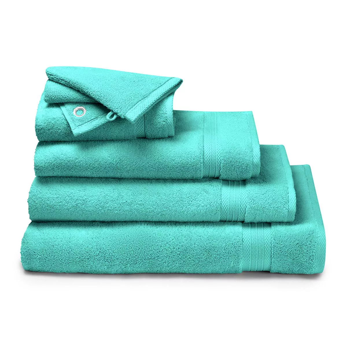 Bath set 100% cotton plain blue Elea curacao