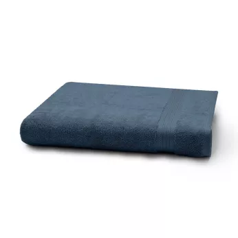 Bath towel 100% cotton 550 gsm plain blue Elea bleu ardoise