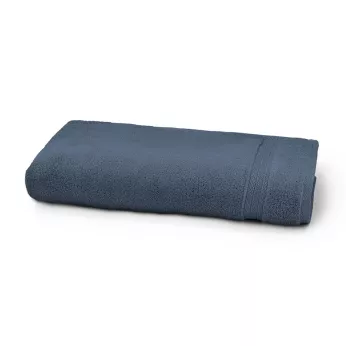 Shower towel 100% cotton 550 gsm plain blue Elea bleu ardoise