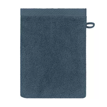 Wash mitt 100% cotton 550 gsm plain blue Elea bleu ardoise
