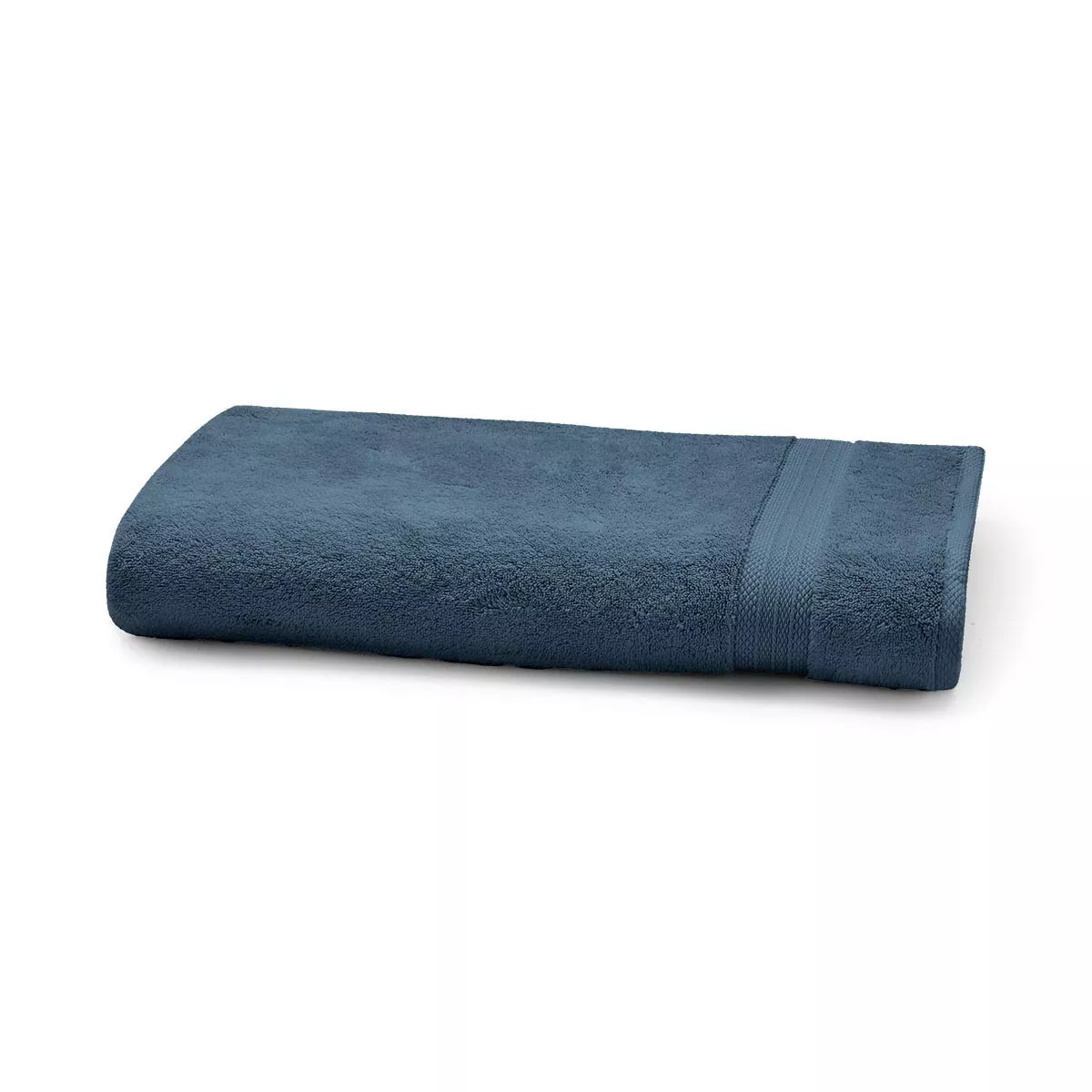 Serviette eponge pur coton 550 g/m² uni bleu Elea bleu ardoise
