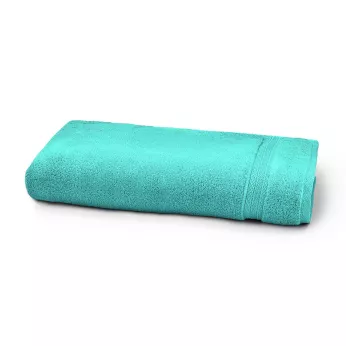 Drap de douche pur coton 550 g/m² uni bleu Elea curacao