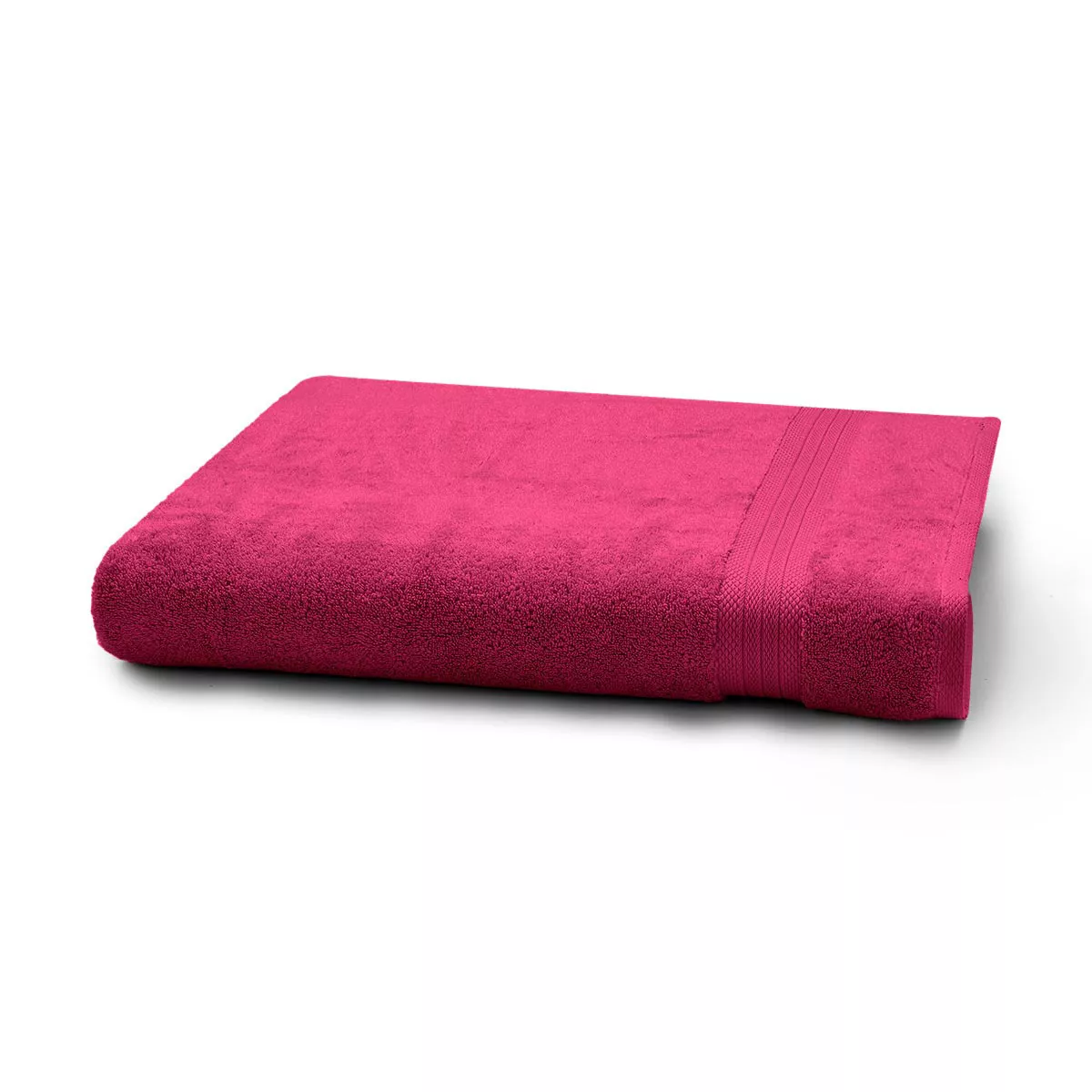Bath towel 100% cotton 550 gsm plain pink Elea fuchsia