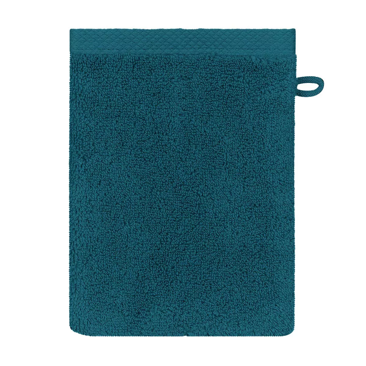 Gant de toilette pur coton 550 g/m² uni bleu Elea canard