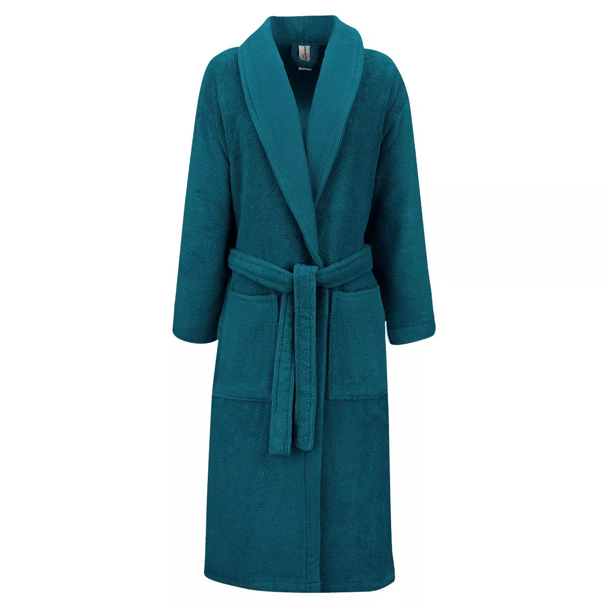 Bademantel reine baumwolle 420 g/m² uni blau Elea canard