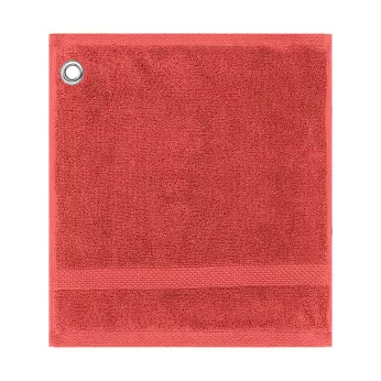 Eyelet square 100% cotton 550 gsm plain pink Elea corail