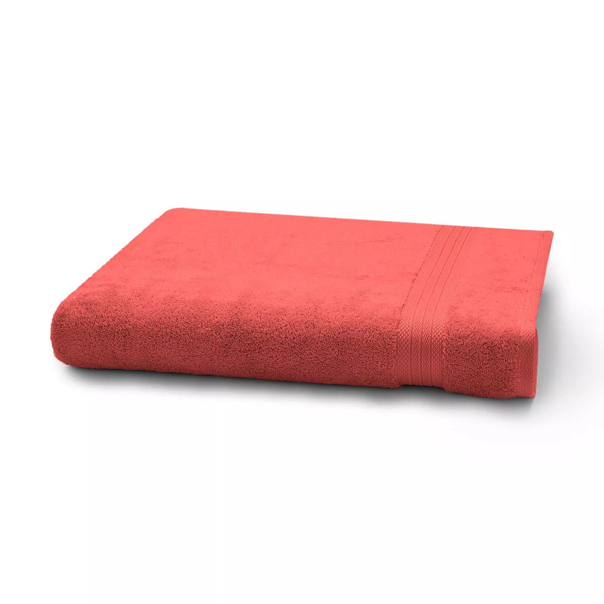 Bath towel 100% cotton 550 gsm plain pink Elea corail