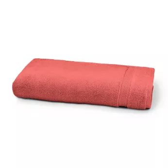 Shower towel 100% cotton 550 gsm plain pink Elea corail