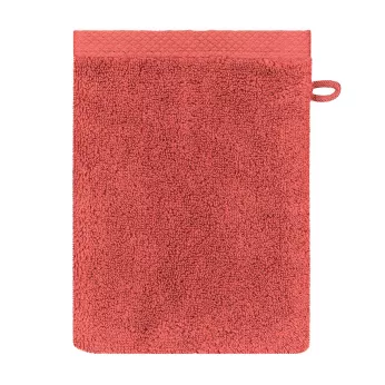 Waschandschuhe reine baumwolle 550 g/m² uni rosa Elea corail