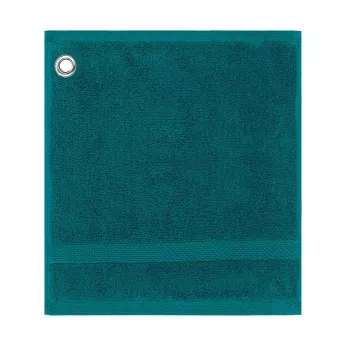 Carre avec oeillet pur coton 550 g/m² uni vert Elea emeraude