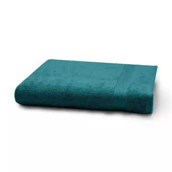 Drap de bain pur coton 550 g/m² uni vert Elea emeraude