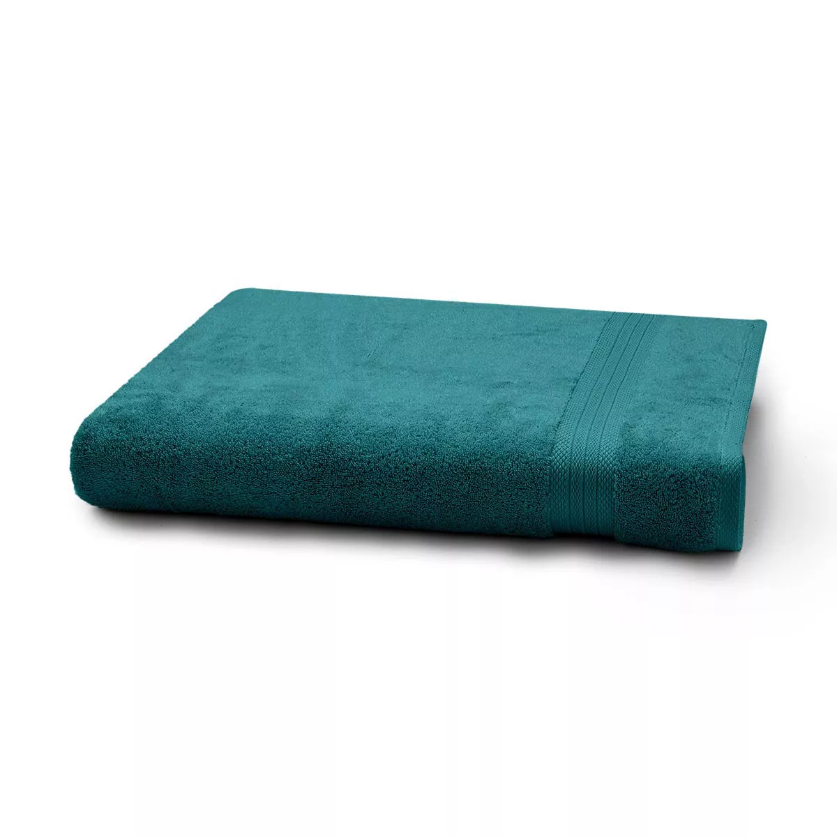 Drap de bain pur coton 550 g/m² uni vert Elea emeraude
