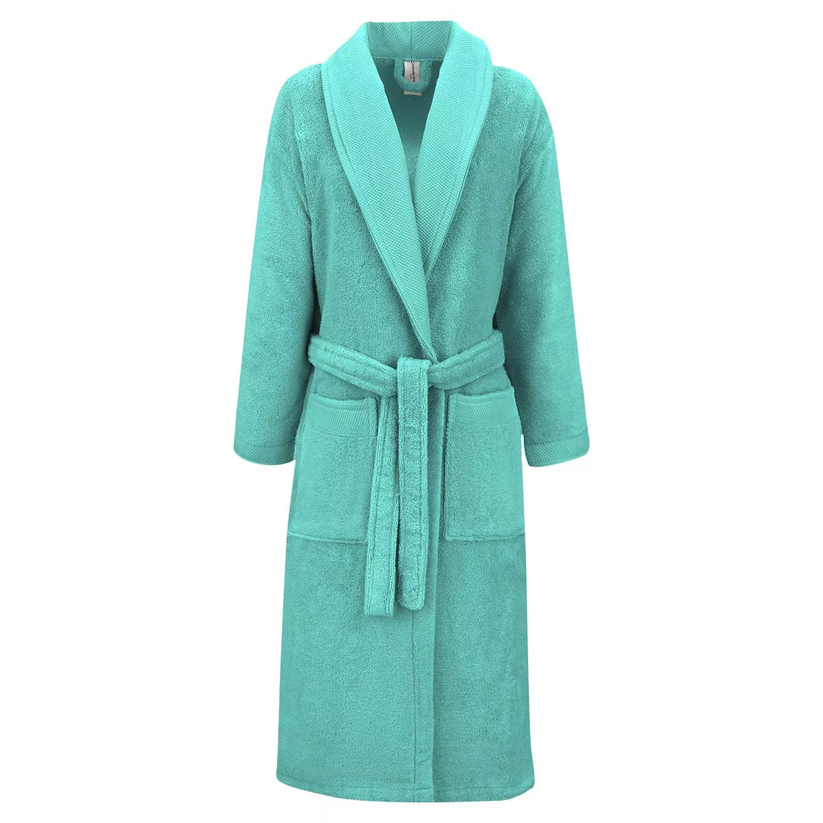 Bademantel reine baumwolle 420 g/m² uni blau Elea curacao