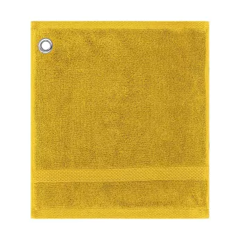 Waschlappen mit Ösen reine baumwolle 550 g/m² uni orange Elea safran